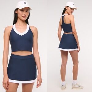 Abercrombie & Fitch YPB sculptLUX Racerback V-Neck Tank & Skort Set